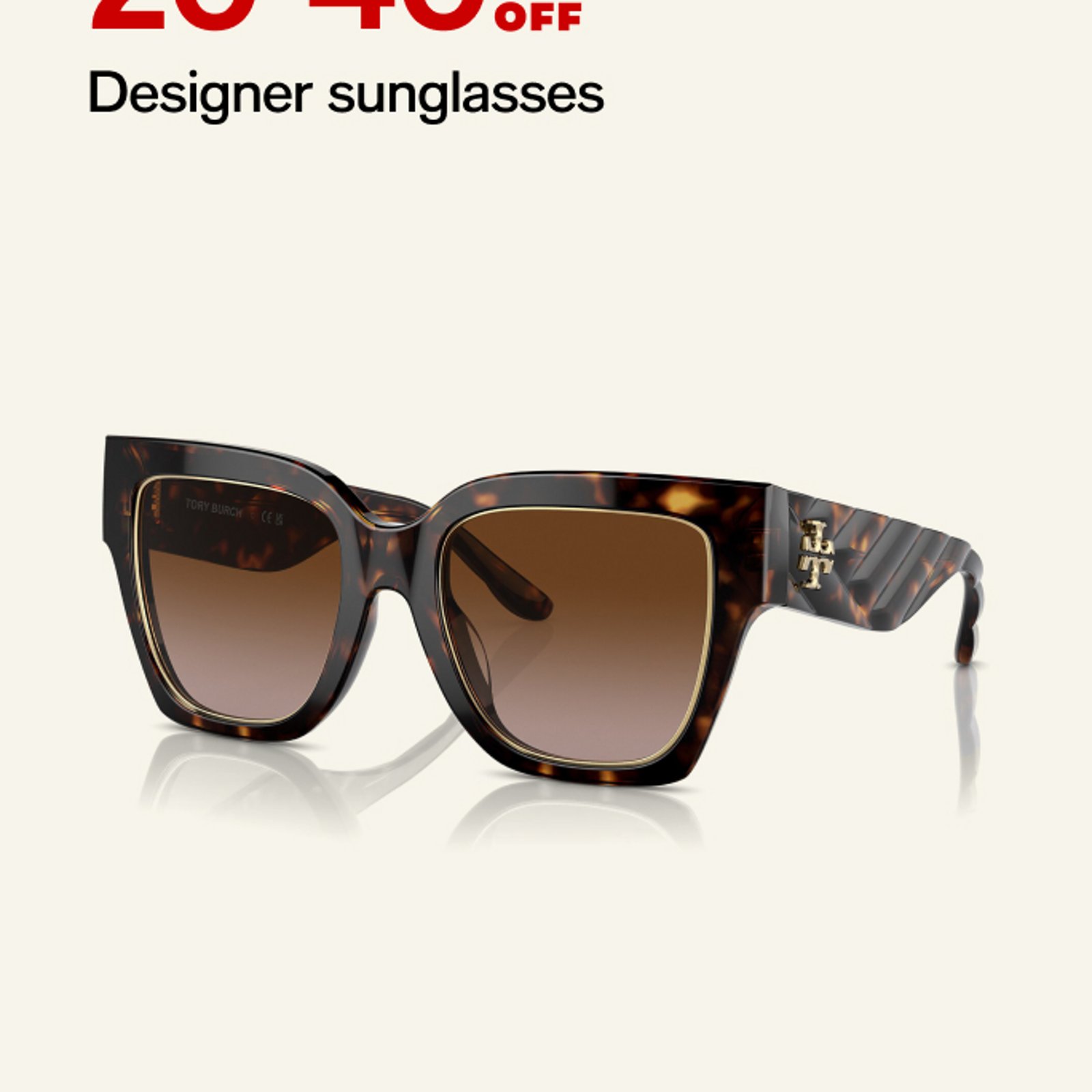 20-40% OFF Designer sunglasses