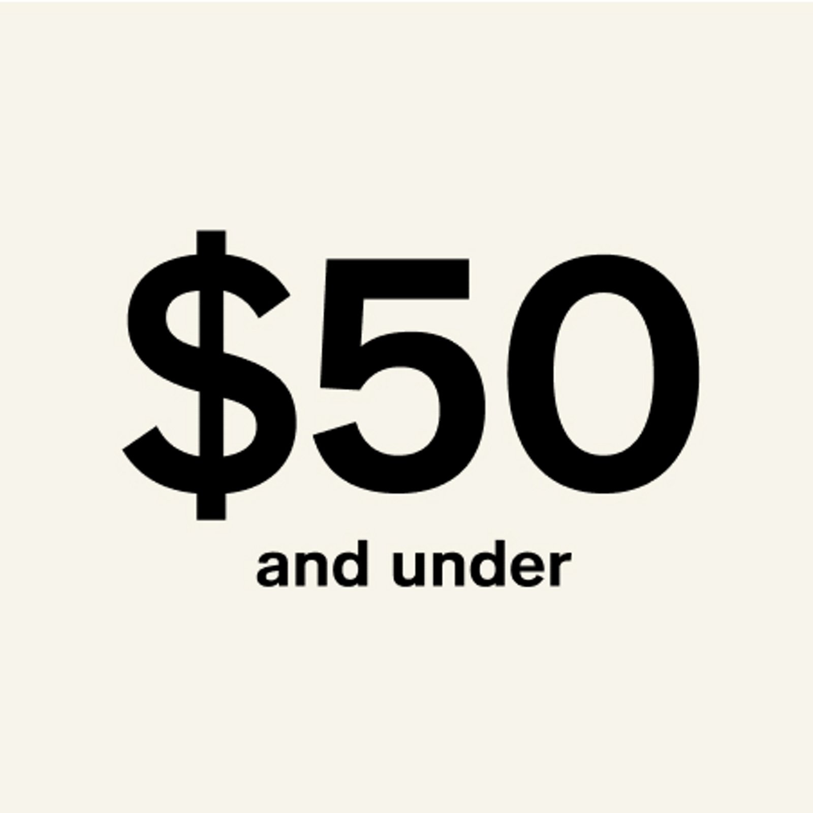 $50 & Under