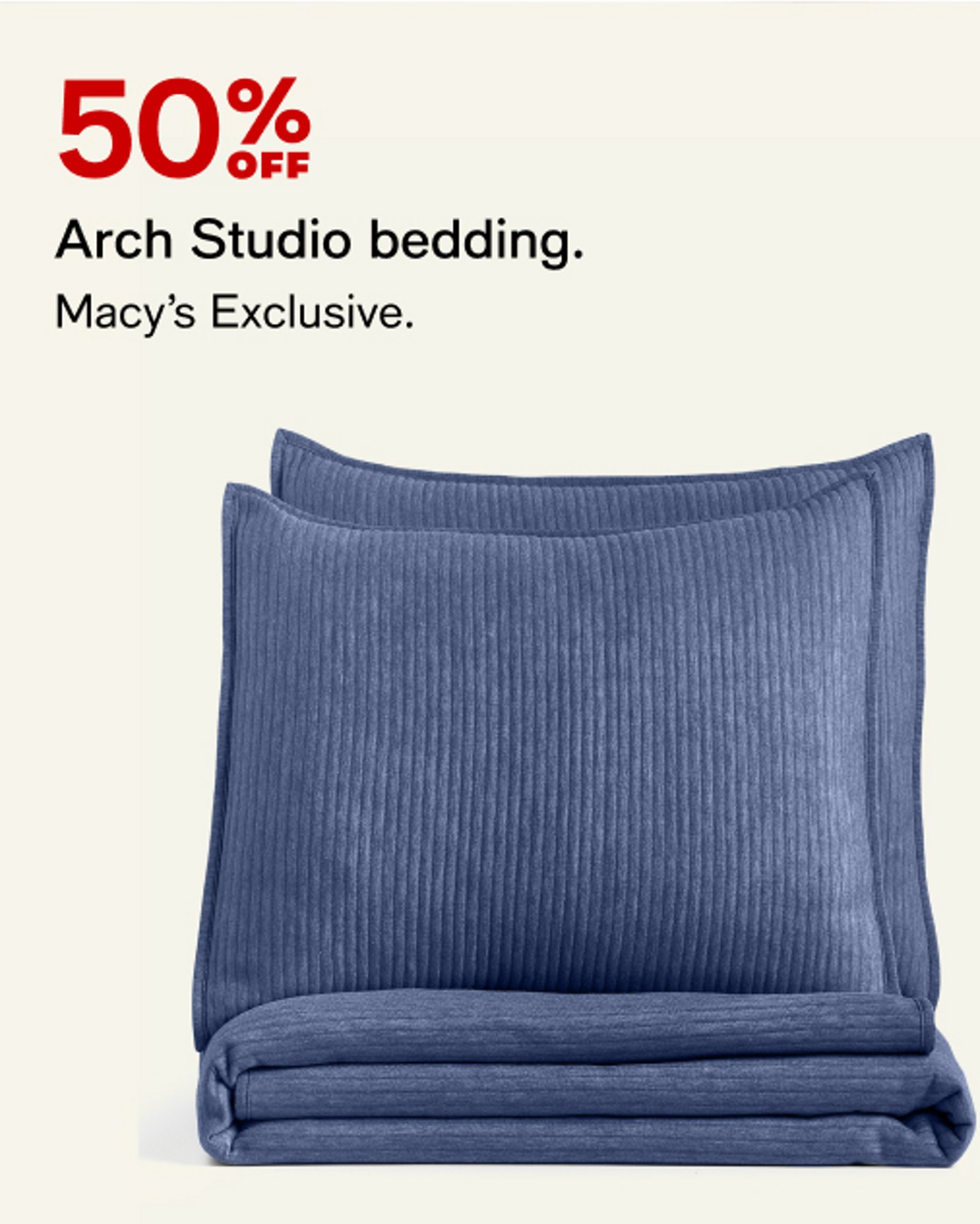 50% OFF Arch Studio bedding