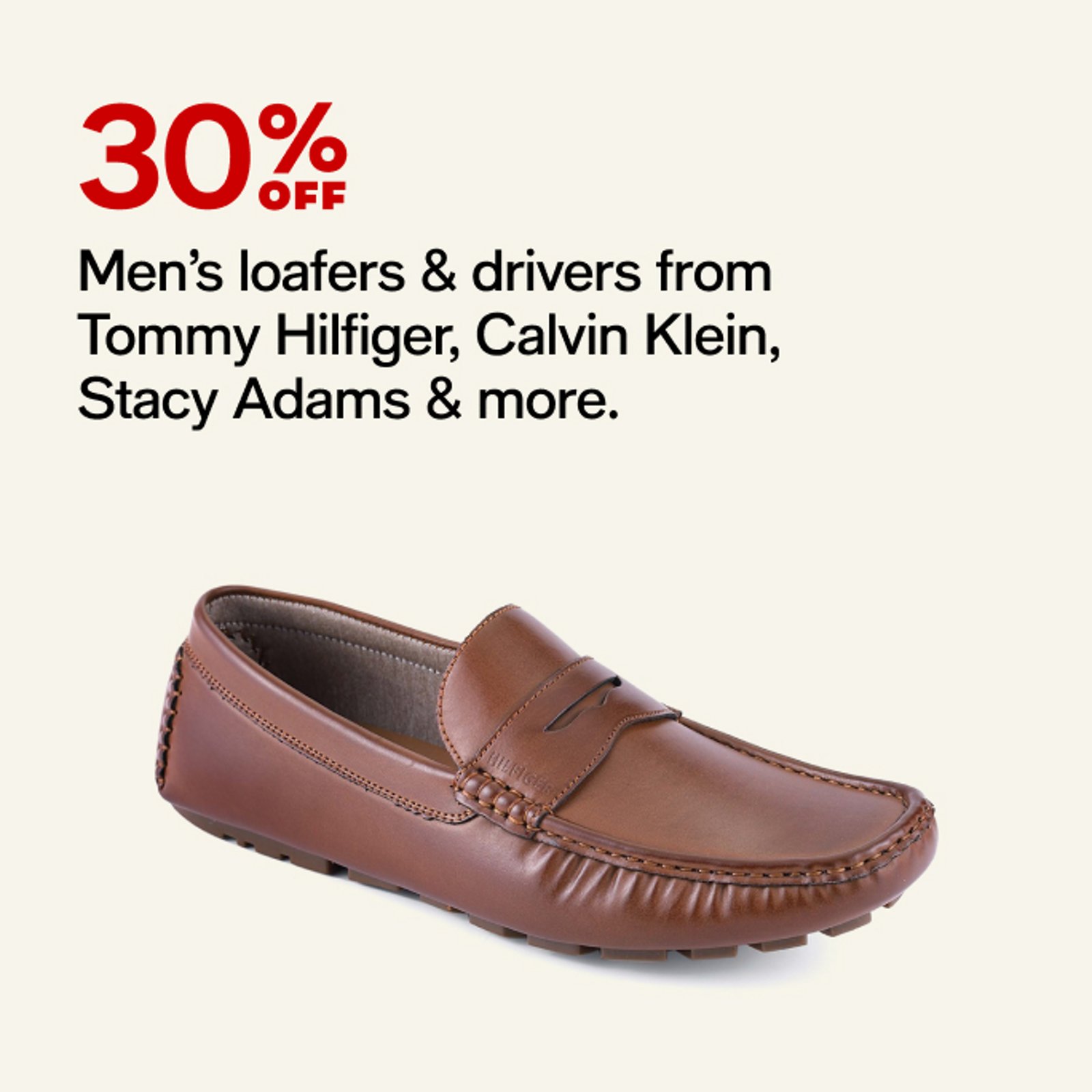 30% off Men's loafers & drivers from tommy hilfiger