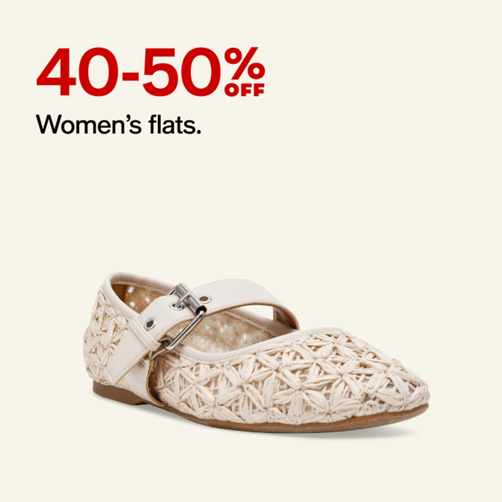 40-50% off Women's flats