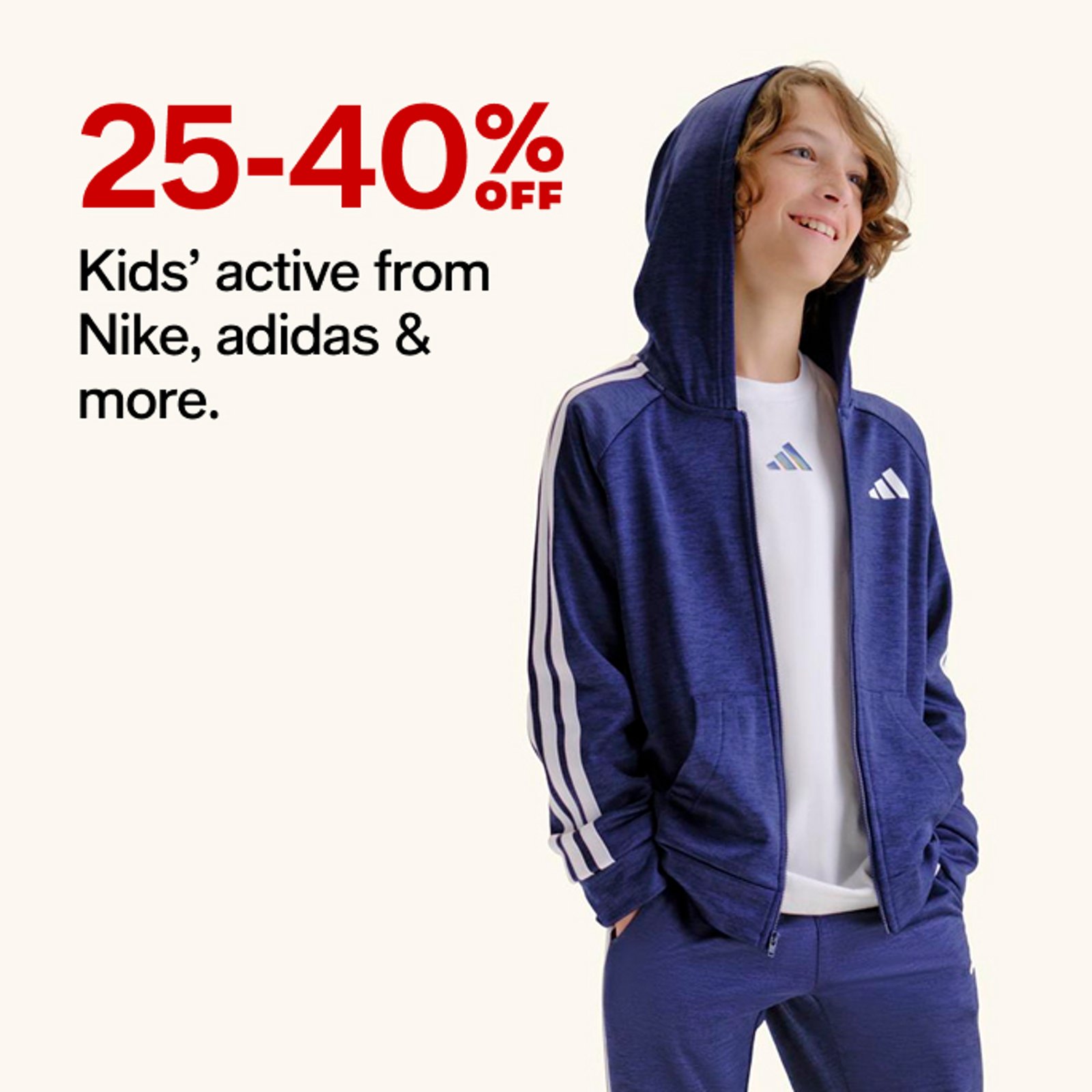 25-40 % off Kid's active from Nike,adidas & more