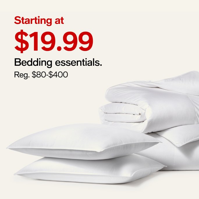 Bedding essentials.