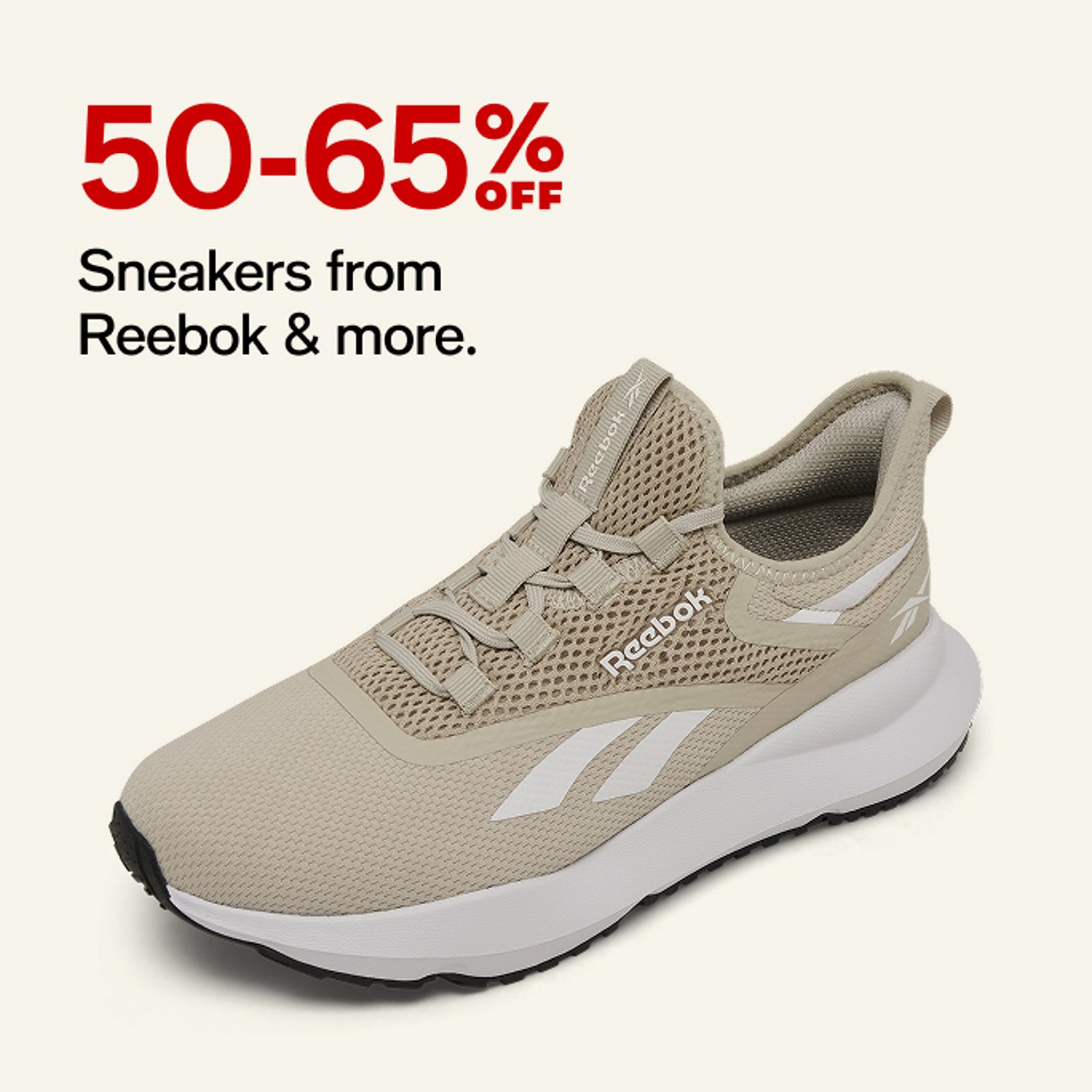 50-65% off Sneakers from Reebok & more