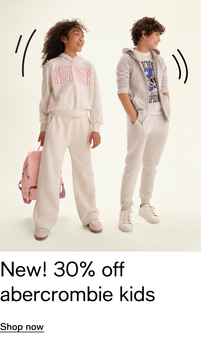 New!30 off abercrombie kids