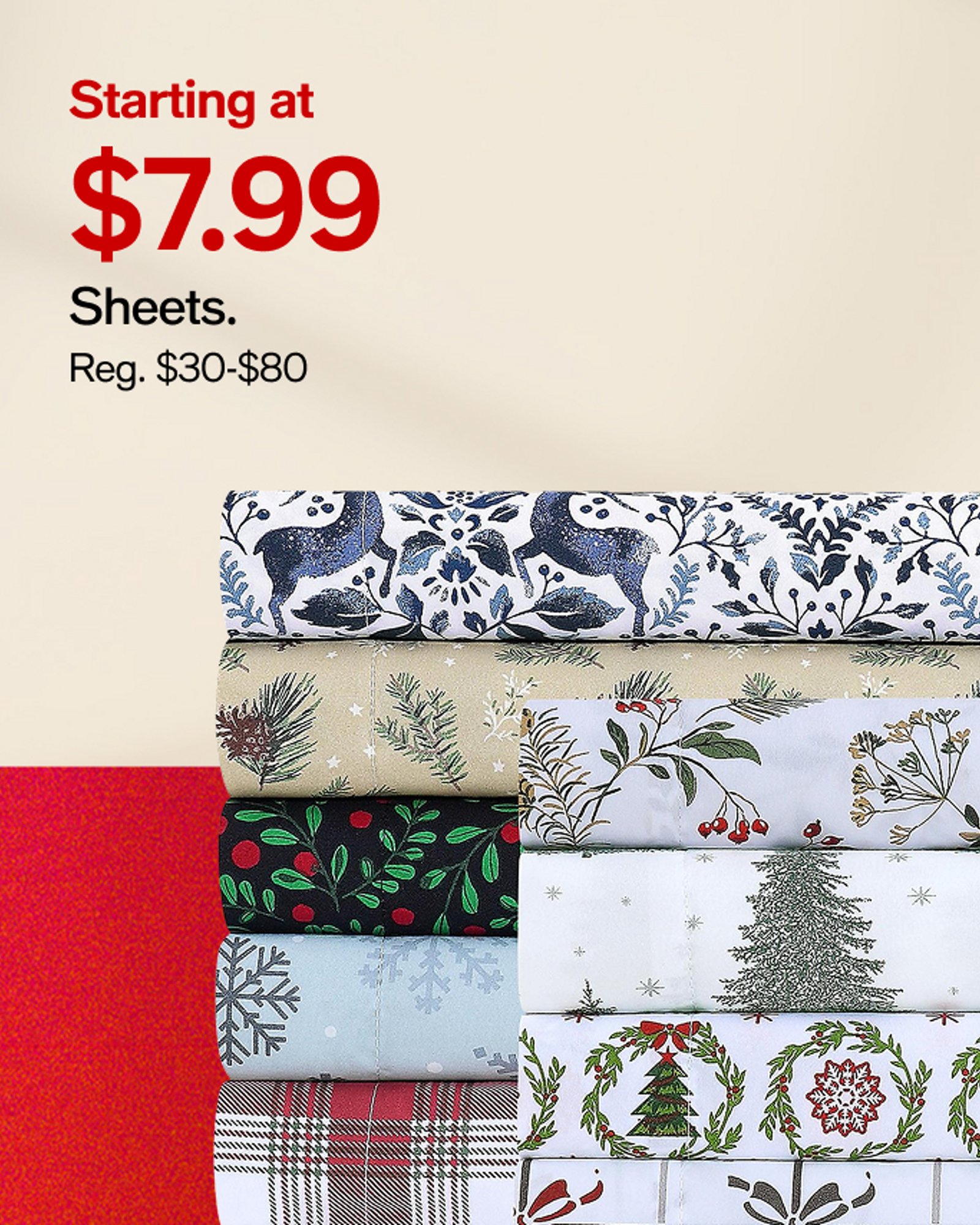 Starting at 7.99 Sheets