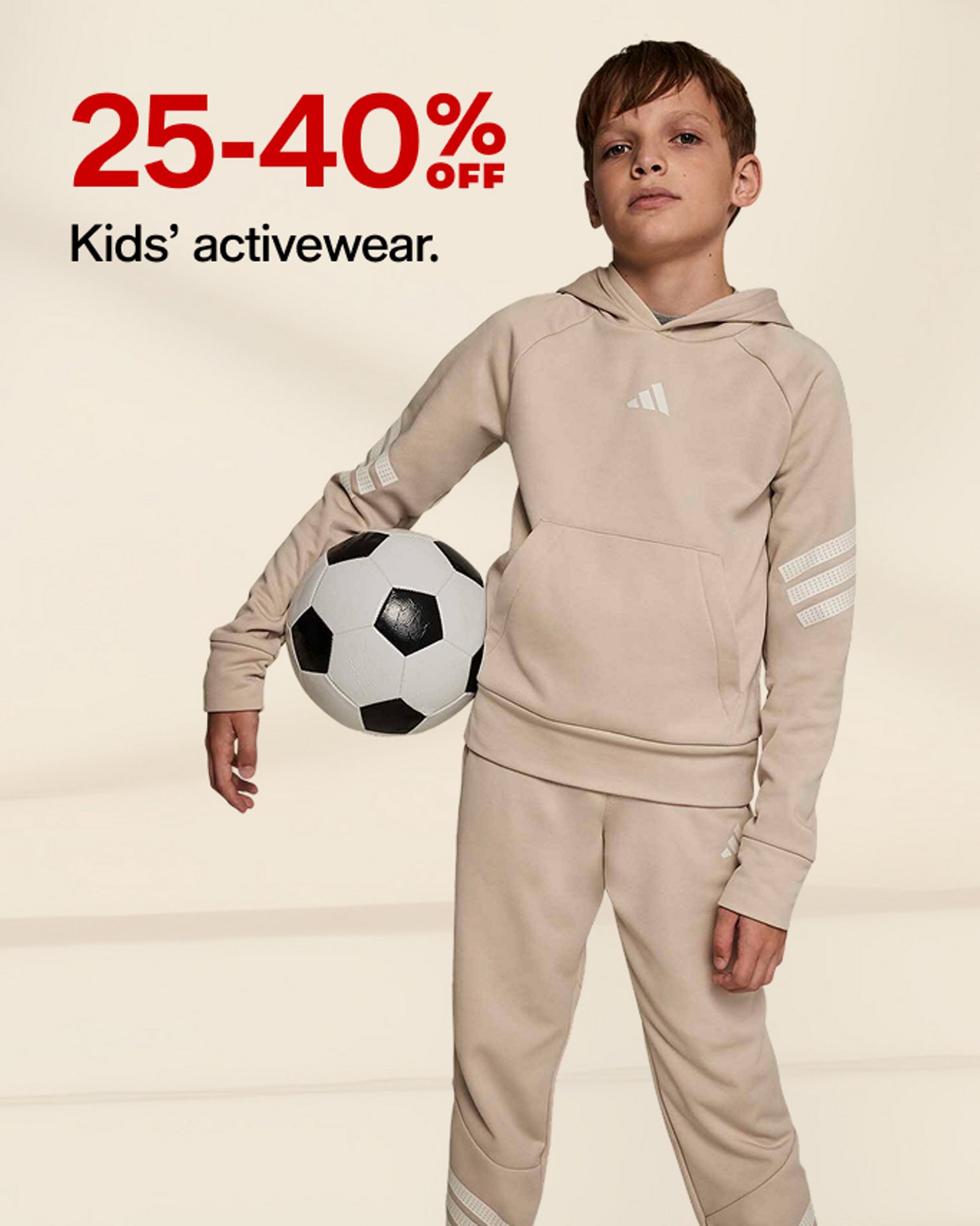 25-40% off Kids activewear