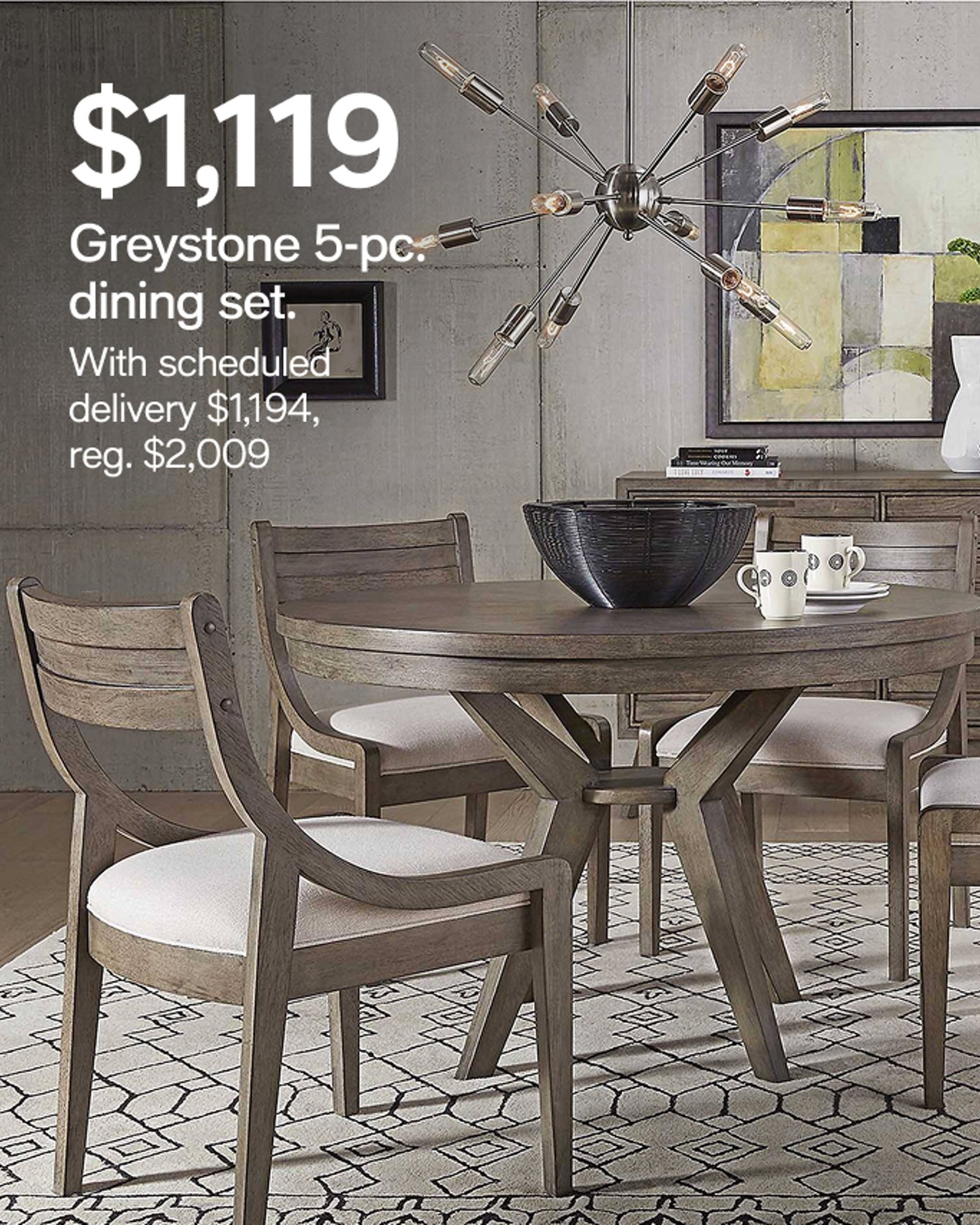 Greystone 5 pc dinningnset