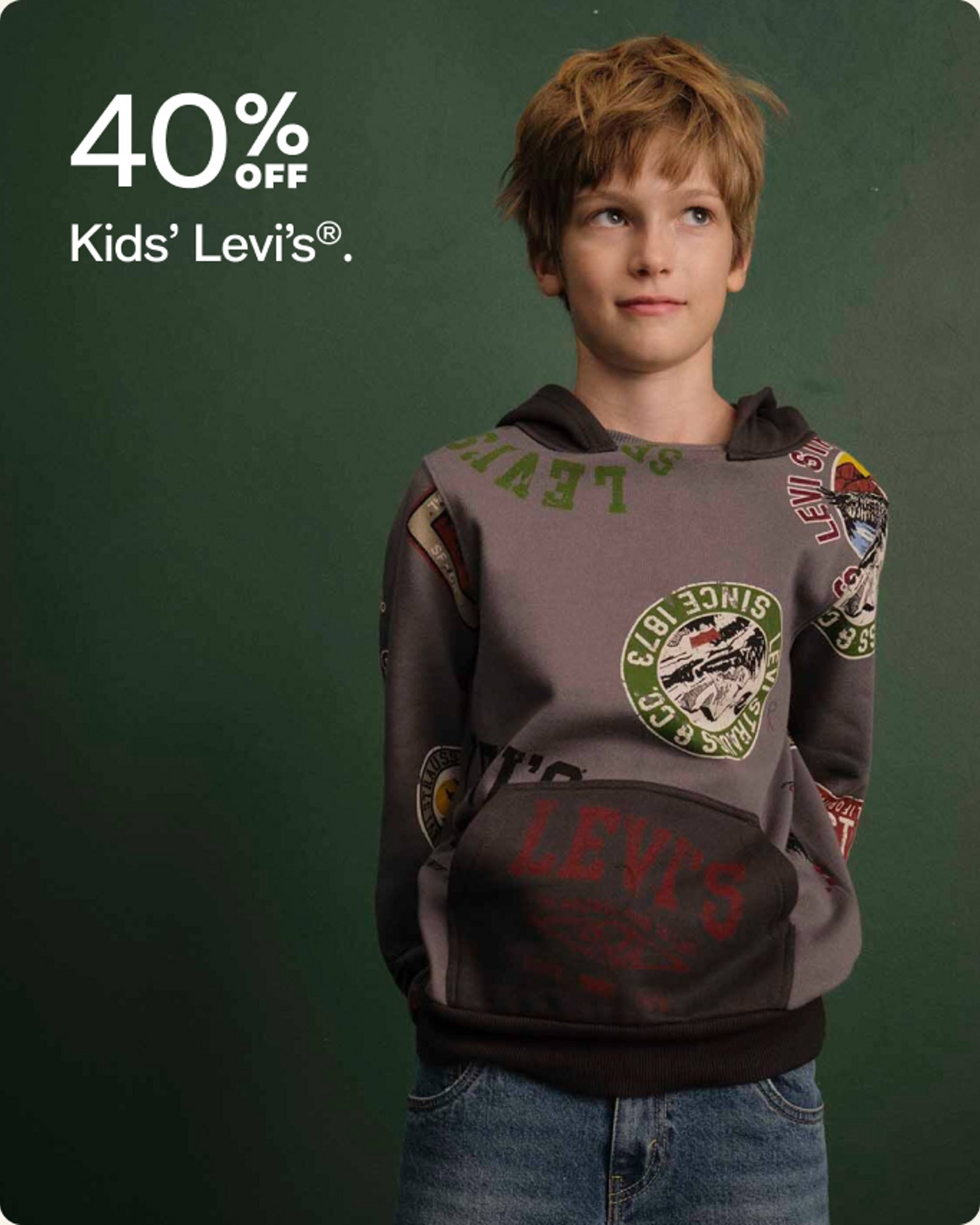 40% off kids levis