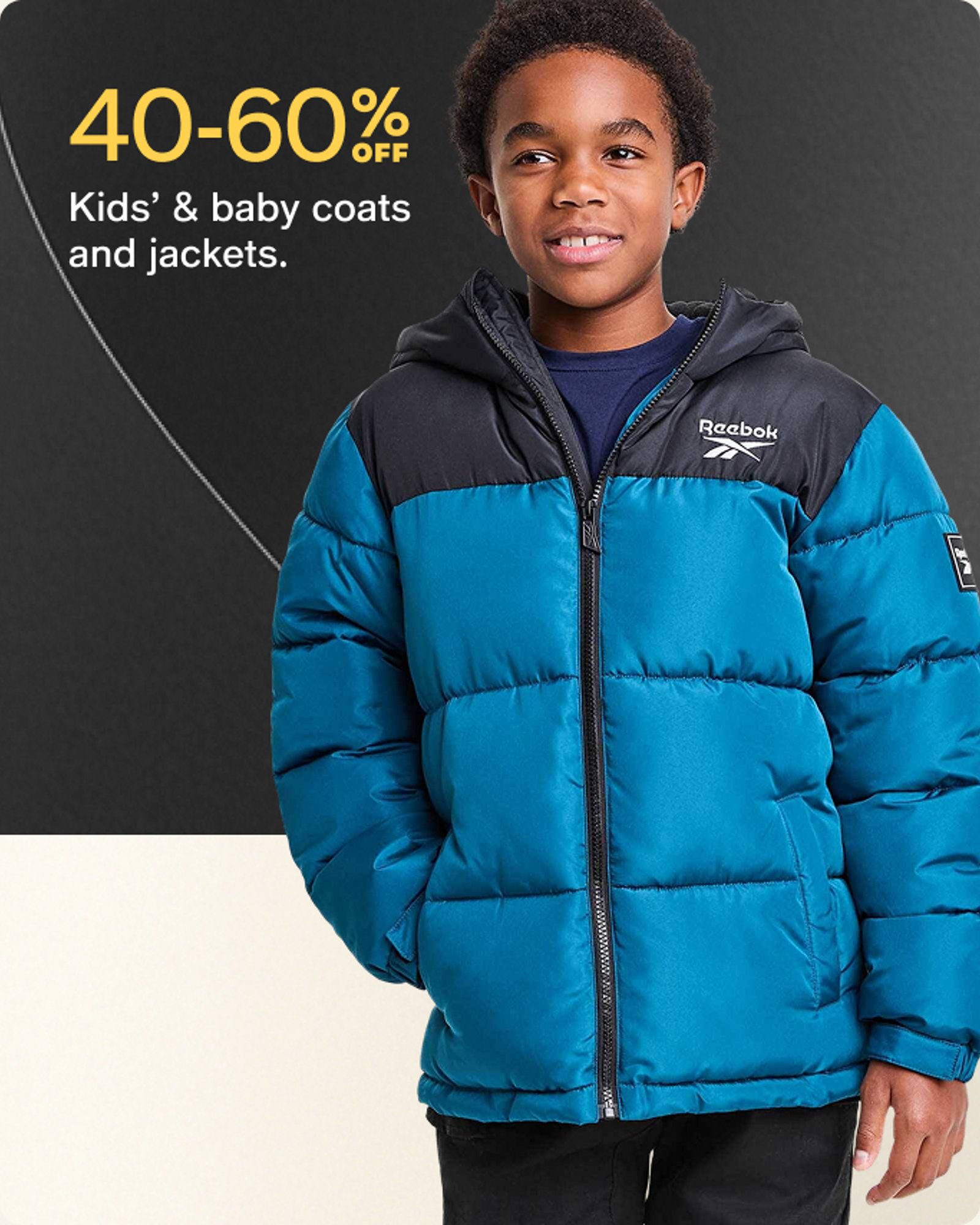 40-60% off Kids & Baby coats and jackets