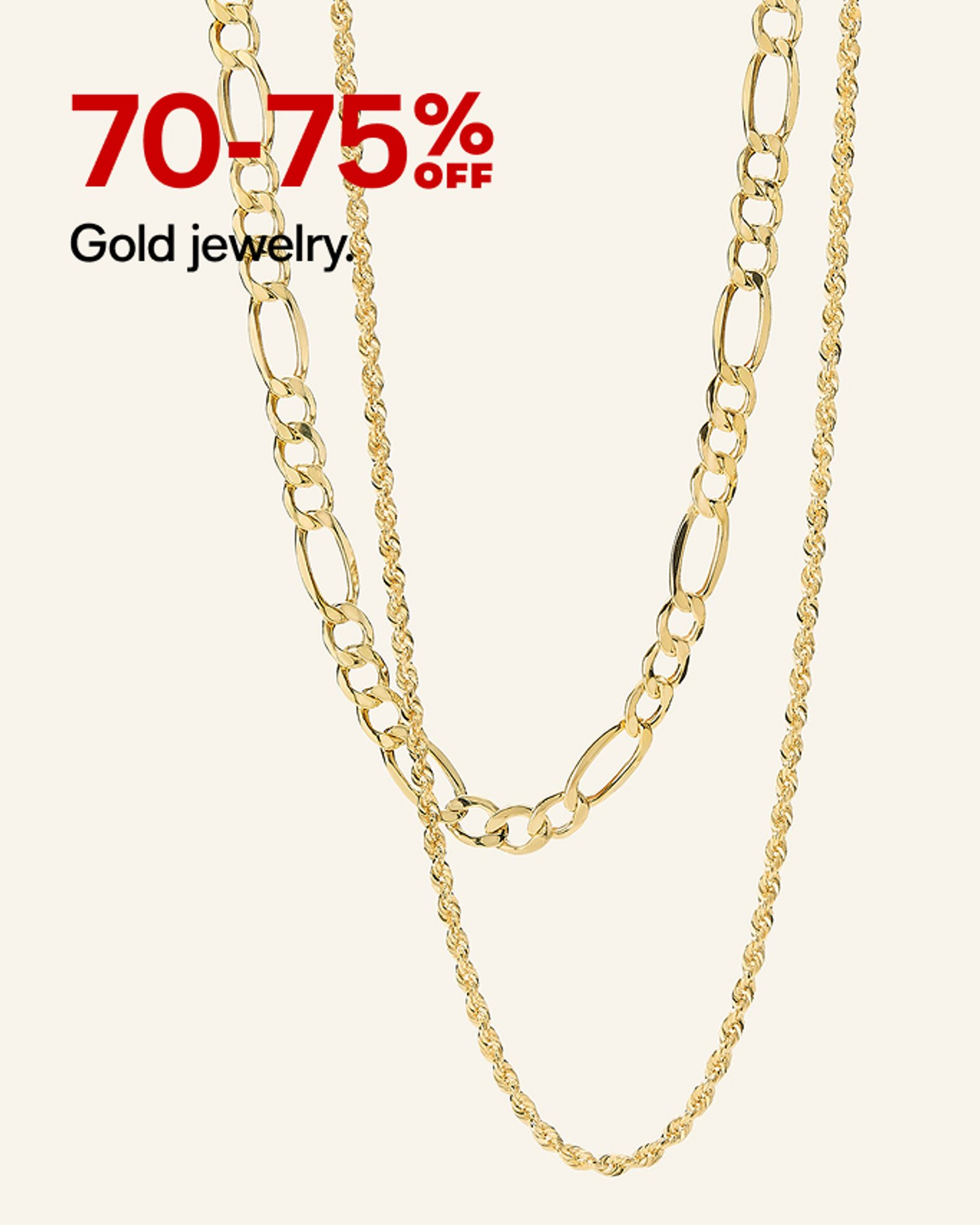 70-75% Off Gold Jewelry
